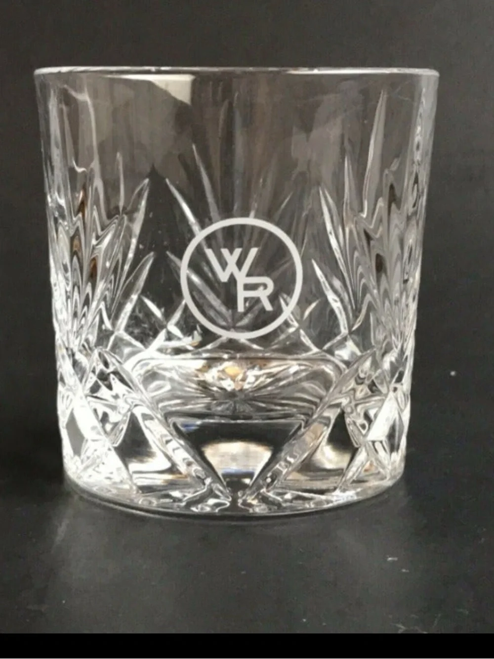 Lot of 2 Glencarin Woodford Reserve Crystal Lowball Wiskey Glasses